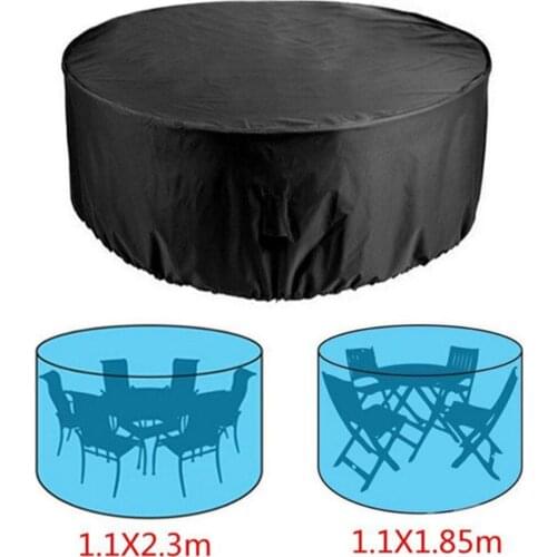 Round Furniture Cover Dustproof Waterproof Outdoor Garden Round Table Cover Outdoor Round Pool Cover