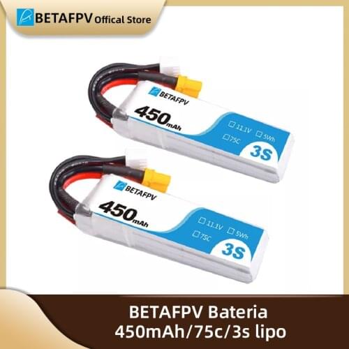 BETAFPV 450mAh 3S 75C Lipo Battery (2PCS)