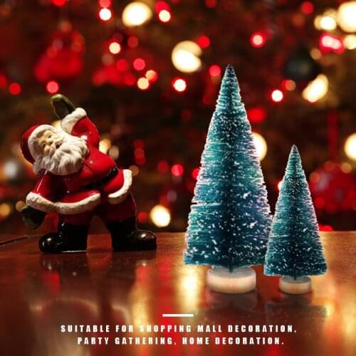 34 Pcs/set Mini Christmas Tree 4 sizes Indoor Outdoor Desktop Christmas Tree DIY Accessory Home Office New Year Ornament