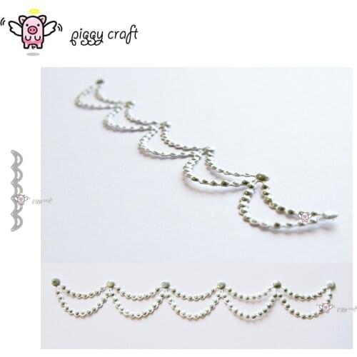 Piggy Craft metal cutting dies cut die mold Hole hanging chain edge side Scrapbook paper craft knife mould blade punch stencils