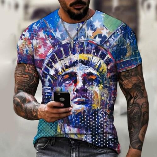 3D printing mens T-shirts, exquisite abstract patterns, street fashion T-shirts best-selling hot-selling items