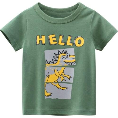 New Animals Tees Tops for Baby Boys Girls Summer Clothing 100% Cotton Kids T shirts Dinosaurs Tees Toddler Boys