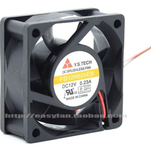 NEW Y.S.TECH FD126025EB 12V 0.23A 6025 6cm cooling fan