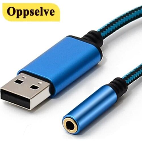 USB to 3.5mm Headphone Adapter Jack Audio Splitter Aux Cable USB Microphone Adapter For Computer PC Laptop Earphones Connector