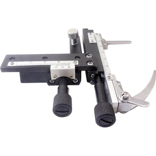 Attachable Mechanical Stage Microscope Moveable Stage with Scale Graduations for Microscope Plates