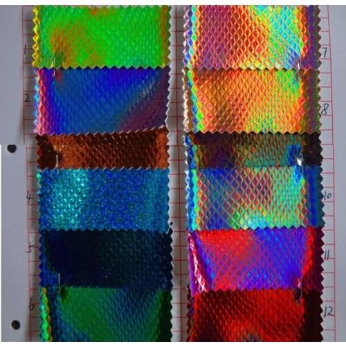 Factory Direct / Environmental refraction / snakeskin pu leather / Holographic pvc leather / footwear fabric / large concessions