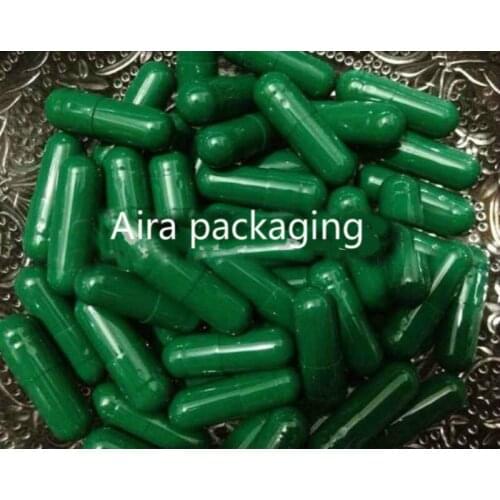 Size0# Empty Capsule Shells Dark Green Medicine Powder Refillable Bottle Cosmetic Mask Packaging Container