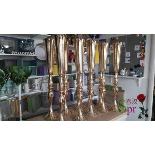 SPR 88cm high New!5pcs/lot Gold wedding table flower stands/flower vase for wedding table centerpieces
