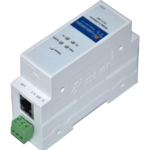 USR-DR302 DIN-rail RS485 Serial To Ethernet Converter Device TCP IP Server Module Support Modbus Gateway RTU To TCP Httpd Client