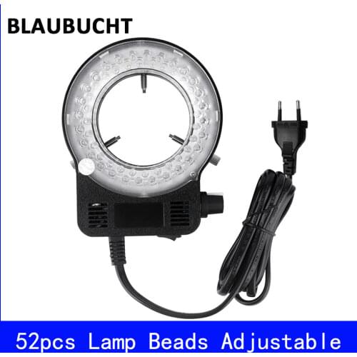 52 LED miniscope ring light ring light 0 - 100% adjustable lamp for miniscope ring light Microscopes camera light source DIY