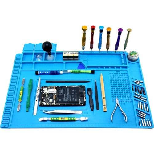 Heat Resistant Working Mat Heat Insulation Welding Phone Repair Pad BGA Soldering Station Insulation Platform Silicone Pad