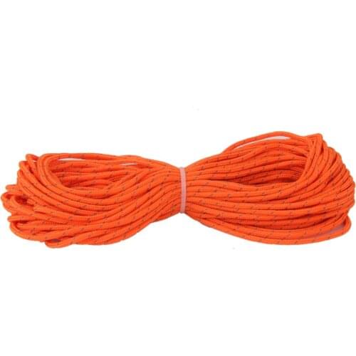 20m Long Tent Guy Line Rope for Outdoor Camping Tent Shelter Tarp - Orange 3mm Reflective Camping Cord