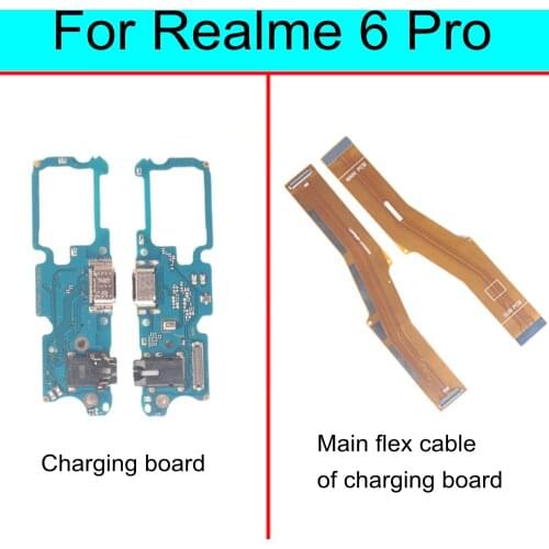 For Realme 6 Pro 6pro USB Charging Dock Port Connector main Microphone Mic Audio jack Board flex cable