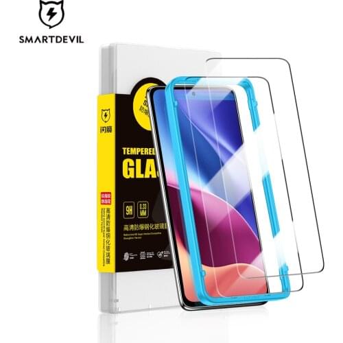 SmartDevil Screen Protectors For Xiaomi POCO F3 Mi 11i Tempered Glass For Redmi Note10 Pro K40Pro Plus + HD Anti Blue Light