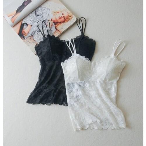 Women Lingerie Camisoles Beauty Back Sexy Sling Bottoming Lace Underwear Solid Plus Size Wrapped Chest Camis Hot Hot