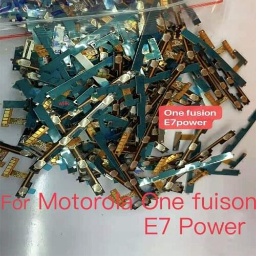 1PCS For Motorola Moto E7 Power One Fusion Onefusion Volume Button Flex Cable Side Key Switch ON OFF Control Button Repair Parts