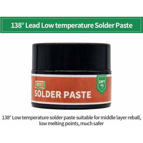 138℃ Lead Medium TemperatureSolder Paste Tin FS-01 BGA Solder Tin Flux PCB Motherboard Mobile Phone Soldering Repair Tools 90G
