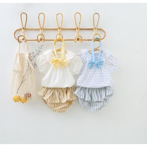 2021 New Newborn Baby Girl boy Romper Jumpsuits Sunsuit Baby Summer Clothing T- shirt shorts+Outfits 0-18M