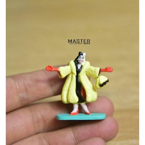 24PCS 4CM Disney Original bulk 101 spotted dog kuira cartoon doll model mini ornament toy DIY decoration