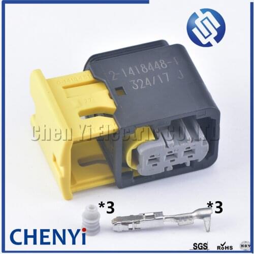 3 Pin Tyco TE/AMP MCP 1.5K series REC. HSG COD auto Waterproof heavy-duty connector Sealed Plug Automotive Socket 2-1418448-1
