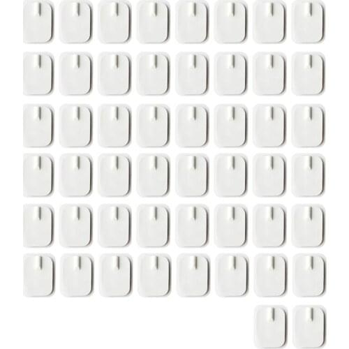 50Pack Electrode Pads,Reusable Self-Adhesive Replacement Pads For TENS Unit Massager Machine, Fit For 2Mm Snap Connector