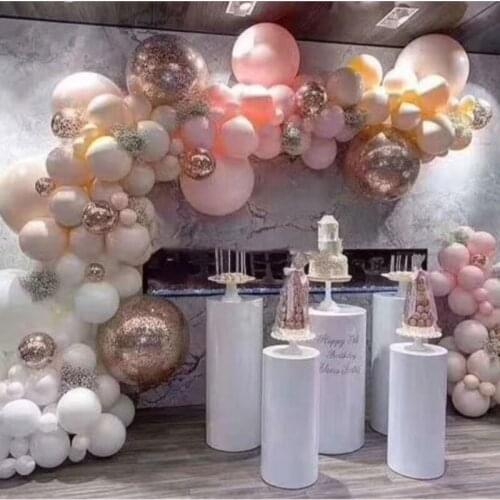 6pcs Wedding Cylinder Pedestal Display for cake and food Art Decor Metal Pillars for DIY Wedding Decoration Event Supply