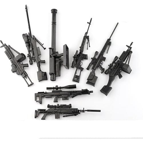8 pcs/set 1/6 Soldier Weapons Rocket Launcher Air Defense Missile SVD Sniper Rifle TAC-50 M46 4D Gun Model Toy For Action Figure