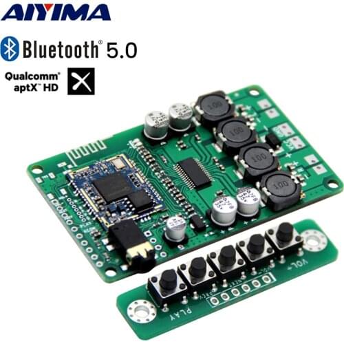 AIYIMA Bluetooth 5.0 Amplifier Audio Board QCC3031/3034 Power Amplifier Stereo Sound Amplificador 15Wx2 With AUX APTX HD