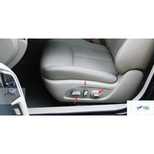 Yimaautotrims Accessories For Nissan Teana / Altima 2013 2014 2015 Chrome Power Seats Button Chair Adjustment Cover Trim