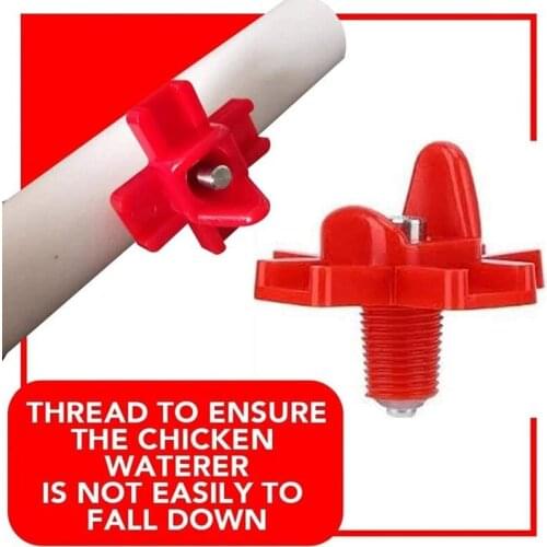 100Pcs Horizontal Side Mount Automatic Poultry Nipples Clean Drinker Waterer for Chicken