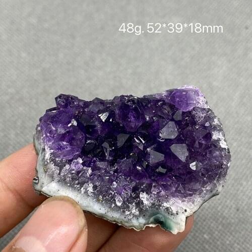 The color of the natural Brazilian amethyst rough is very good in purple