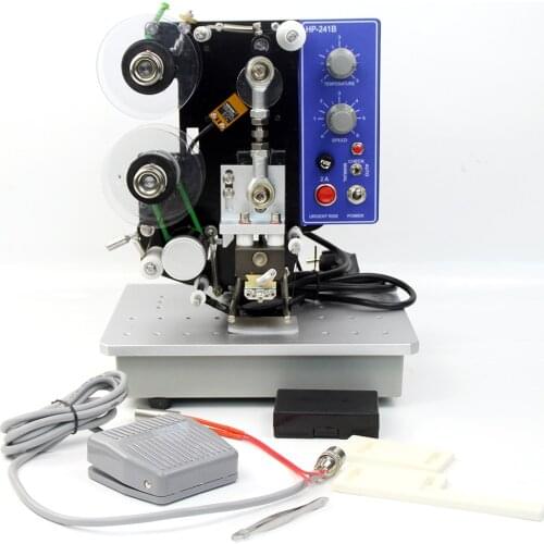 Electric Printer Ribbon Date Coder Semi Automatic Plastic Bag Printing & Coding Hot Stamping Machine HP-241B