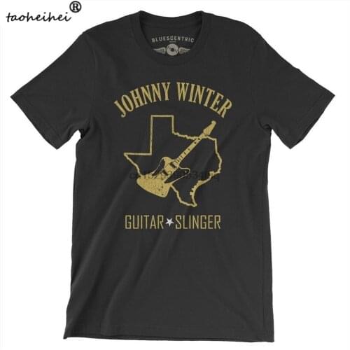 Johnny Winter Guitar Slinger T Shirt (Official) Lightweight Vintage Style