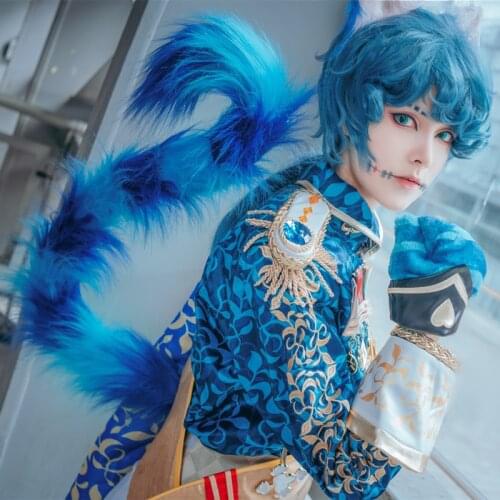 Game Identity V Mercenary Naib Subedar Cosplay Prop Skin Cheshire Cat Ears and Tails Halloween Carnival Party Props Accessories