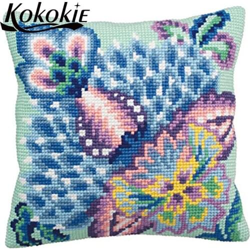 Tools for handmade embroidery yarn pillowcase knitting needles kit for cushion mat beauty pattern cross stitch pillowcase kits