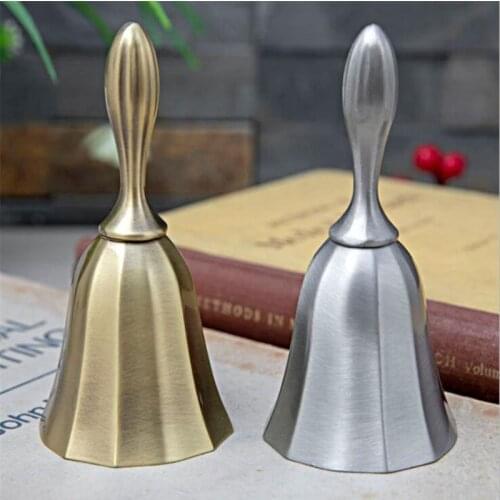 Zinc Alloy Rose Pattern Dinner Hotel Hand Bell Bar Counter Dining Hall Table Bell Service Sound Bell Christmas Gifts Calls Bell