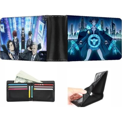 Anime Psycho-Pass wallet Men women short wallet teenagers Card Holder PU Short Zero Wallet student Coin Purse