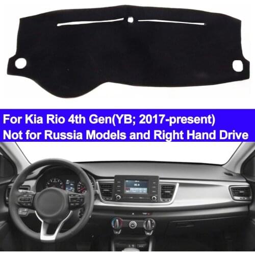 Car Dashboard Cover Pad Dashboard Cover Carpet DashMat Dash Mat For Kia Rio 4th Generation 2017 2018 2019 YB Series LHD Dashmat
