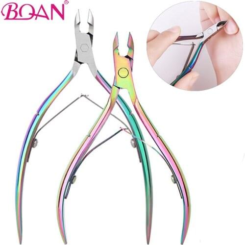BQAN 1pc Nail Cuticle Nipper Double Spring Stainless Steel Dead Skin Remover Cutter Clipper Scissor Manicure Tool
