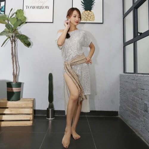 2019 New Women Dancewear Belly Dance Clothes Baladi Dress saidi One-piece Dresses Girls Practice Costume Bellydance Dress set