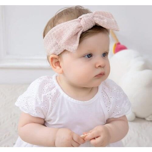 2021 New Baby Hair Accessories Hairband Fashion Knitted Bow Children Headband Kids Headbands For Girls