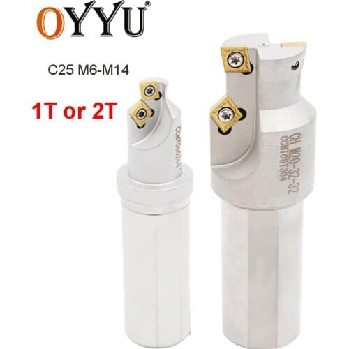 OYYU 1pcs CH Counter-sink Hole On Screw of Mills M6 M8 M10 M12 M14 CCMT 06 Carbide Inserts Countersunk Chamfering Milling Cutter