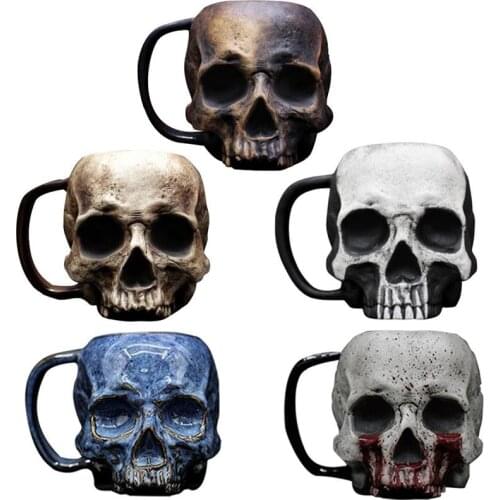 Resin Skull Shot Drink Wine Cup Creative Skull Head Cup for Whiskey Wine Vodka Bar Club Beer Wine Halloween Gift Home Decorative