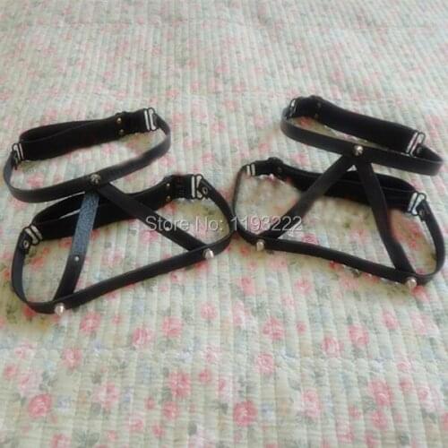 Fashion Women Harajuku Punk Rock Gothic Triangle Rivet Handmade Elastic Leg Garter Belt Suspender Strap