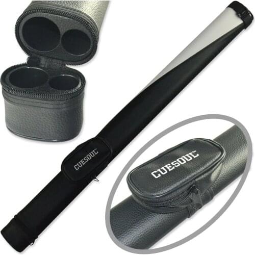 CUESOUL 1/2 PU Leather Billiard Cue Case Two Tone Pool Cue Tube Case