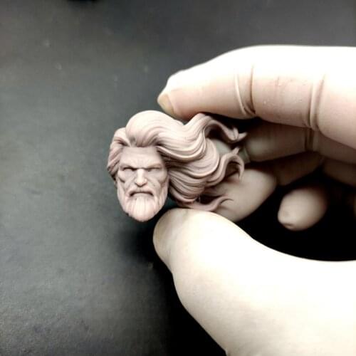 Blank 1/12 Scale Cartoon Version Aquaman Head Sculpt Unpainted Fit 6" ML Figure