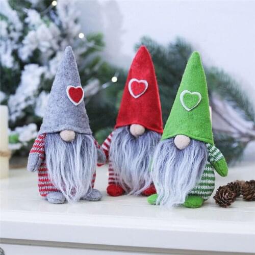 Christmas Santa Stuffed Toy Handmade Santa Rudolph Doll Home Ornaments Xmas Decoration Children Gift Christmas Supply for Kids