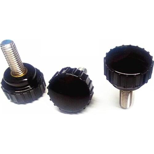 20PCS/LOT Round Head Diameter 22MM*M6*15/20/25/30/35/40MM Knurled Grip Knob Handles Replacement Thumb Knurled Knob