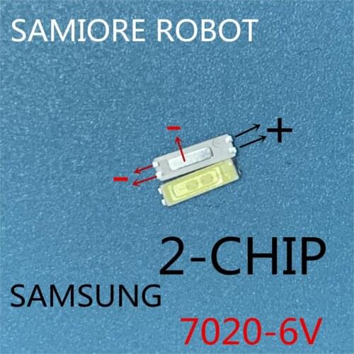 SAMSUNG 200PCS LED Backlight TV LED 7020 LED Backlight High Power 1W 6V 98LM Cool white For LED LCD TV Backlight Application