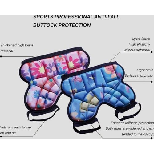 Protector Butt Padded Shorts Padded Skiing Snowboard Hip Buttocks Protective Pants Shorts Protector Gear Thick Children Kids Hip